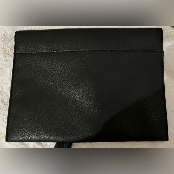 Big Buddha Envelope Tassel Clutch Black W Gold Hardware W Bonus Chain! - Picture 6 of 9